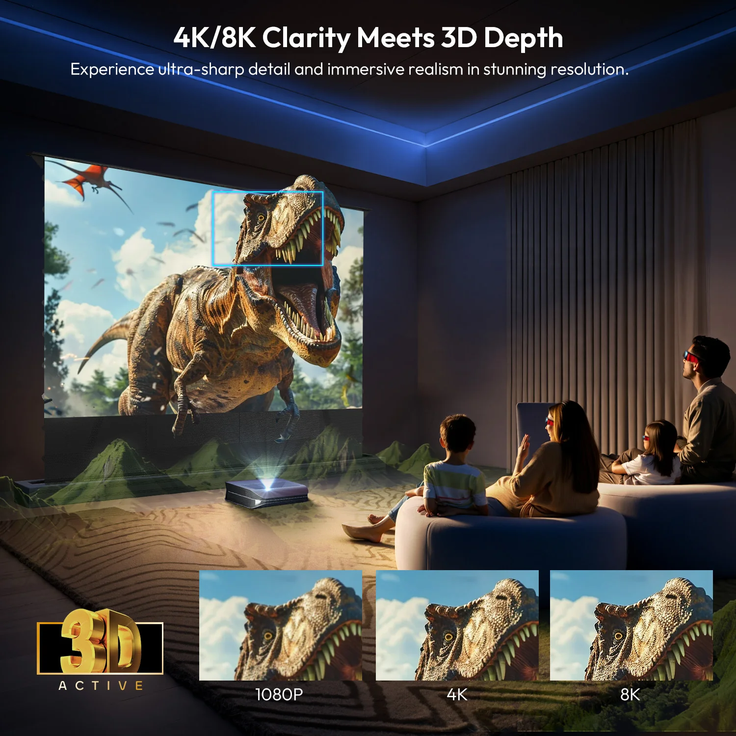 100''-150'' NothingProjector PET Crystal Classic 85% ALR UST Projector Screen - Image 5