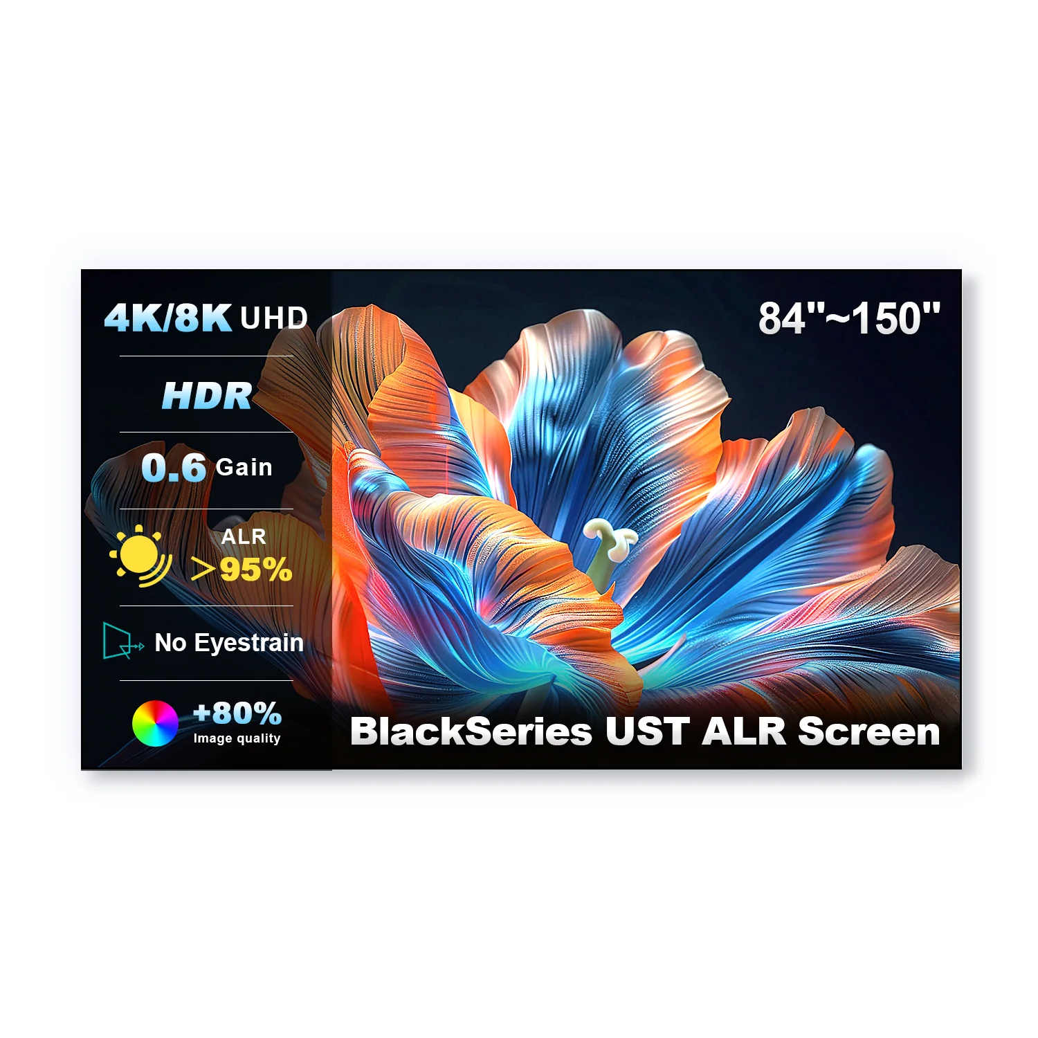 84''-150'' NothingProjector Black Series 95% ALR/CLR Ultra Short Throw Projector Screen - Image 22