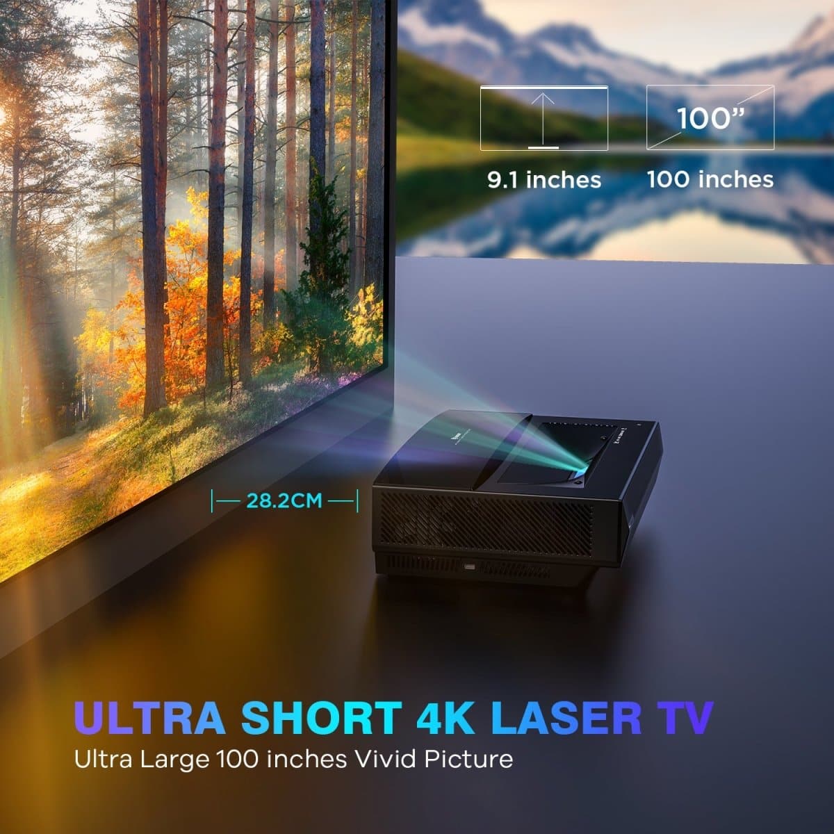 Bomaker Polaris 4K Laser TV2500 ANSI Dlp Smart UST Projector - Image 4