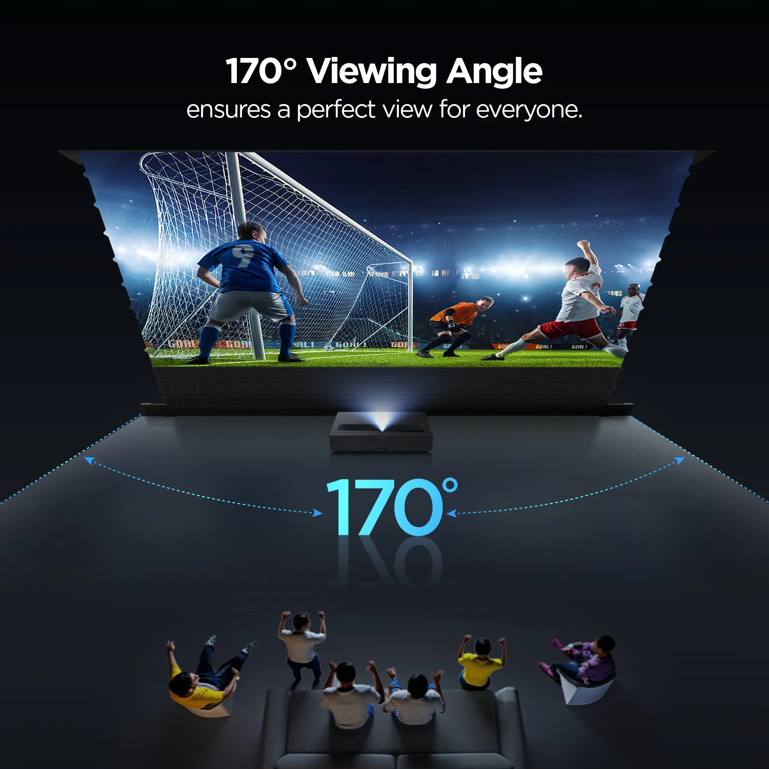 84''-130'' NothingProjector Black Series 95% ALR Motorized Floor Rising Screen For Ultra Short Throw Projector - Image 9