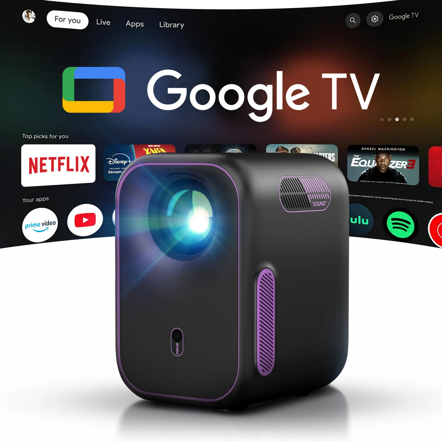 NothingProjector One Smart 1080P Full HD Portable Projector with Google TV, Netflix and WiFi Bluetooth - Image 11